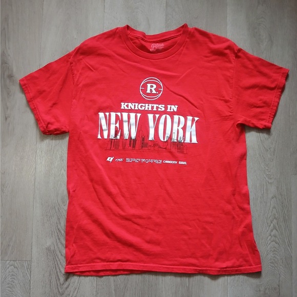 Blue 84 Other - Rutgers T-Shirt Mens Large Red Knights In New York Graphic Cotton‎ Tee